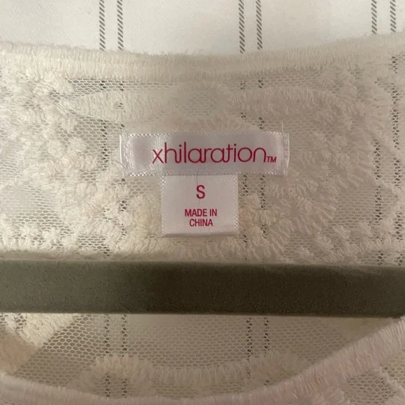 Off white lace top. Brand-Xhilaration. Cute. Size small. Excellent condition. - Picture 3 of 4